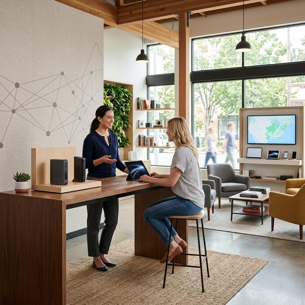 Original editorial image illustrating the Connect Fibre merchant category
