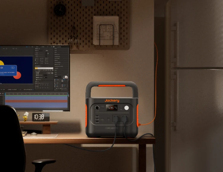 Jackery portable power station used for emergency home backup