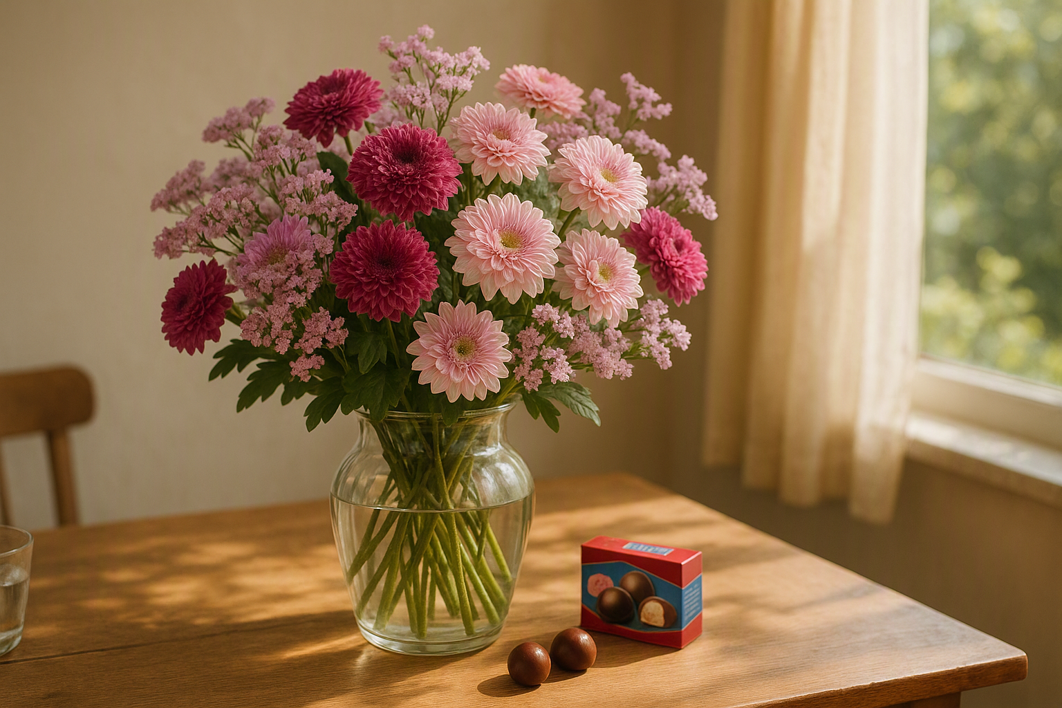 Ein Blumenstrauß, der schon alles mitbringt, was es braucht