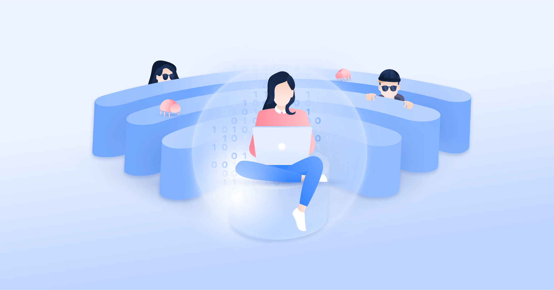 NordVPN illustration of VPN protection on public Wi-Fi