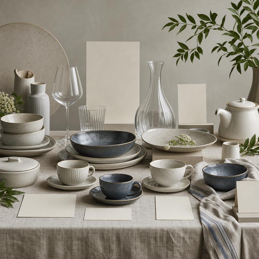 Original Fyrklövern SE editorial for Swedish tableware, porcelain, glassware and home collections