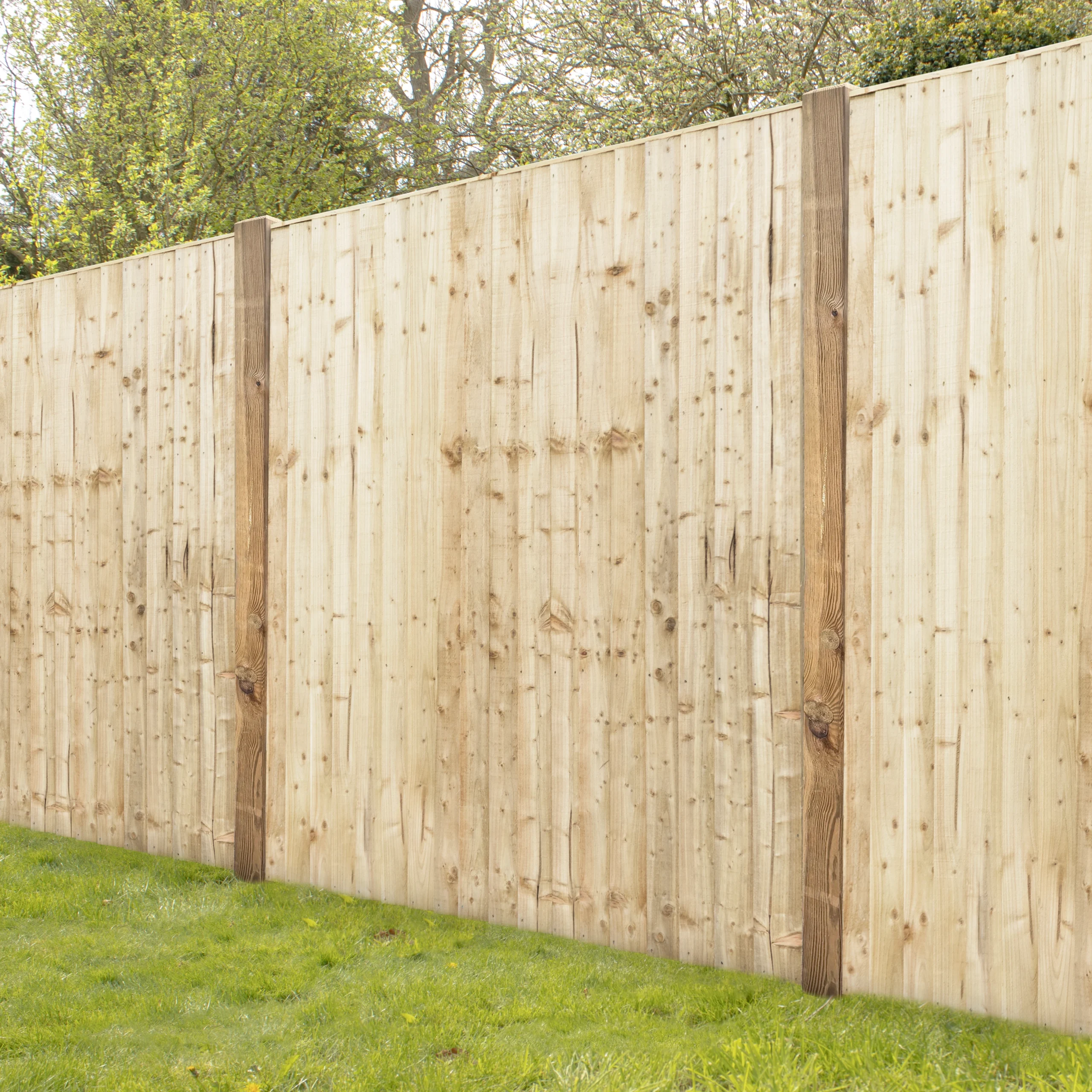Installed timber fence panels from David Musson Fencing