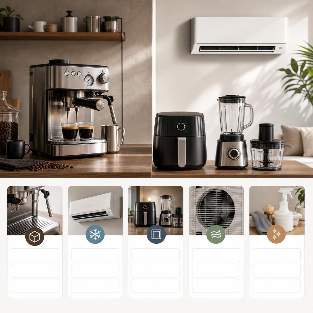 Original De’Longhi ES editorial for coffee machines, kitchen appliances and portable air conditioners