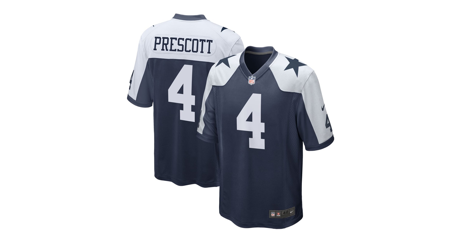 Navy Dak Prescott Dallas Cowboys Nike alternate game jersey