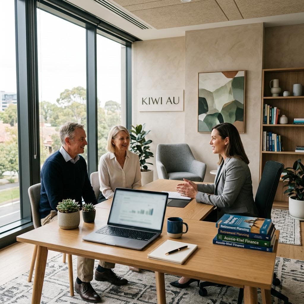 Original editorial image illustrating the Kiwi AU merchant category