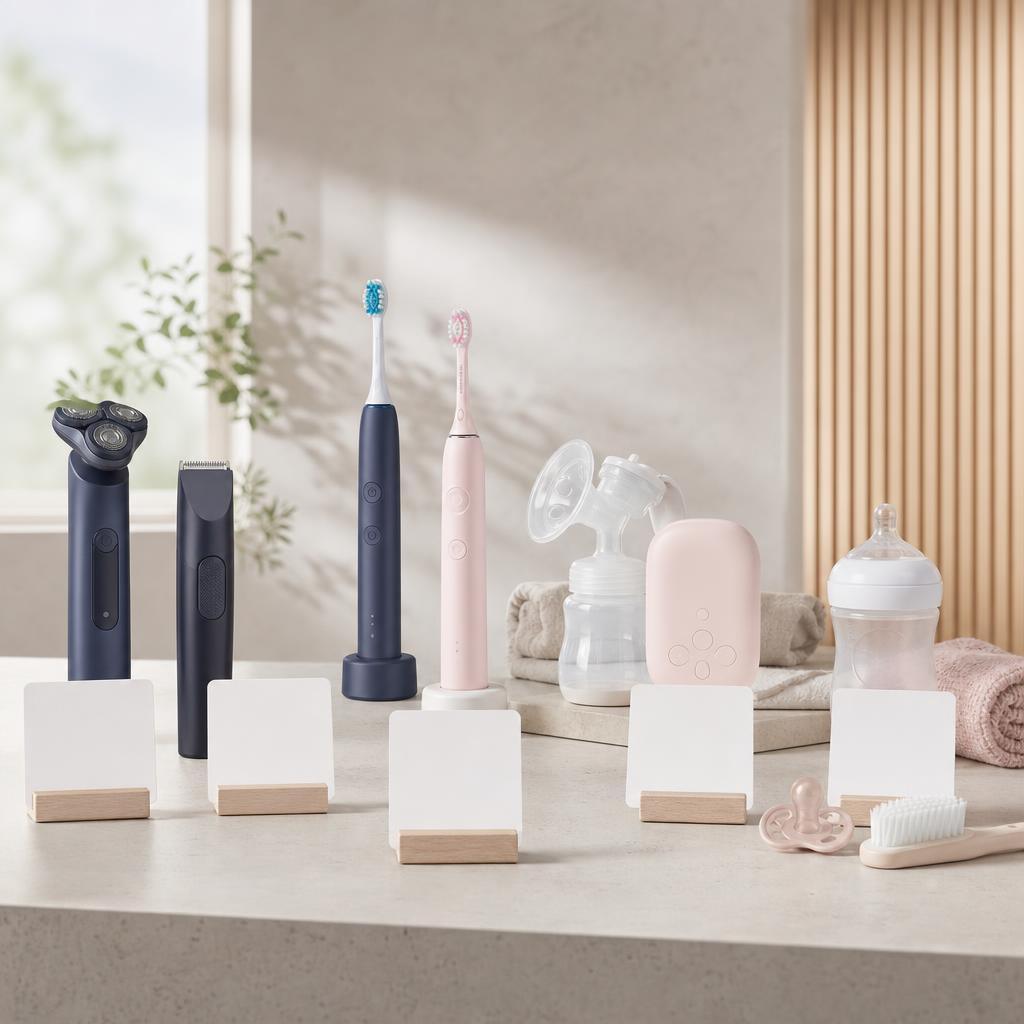 Original Philips Personal Health PL editorial for distinct Philips Personal Health Poland campaign covering grooming, oral care and mother-and-child/personal-care categories; PH is campaign meaning, not Philippines