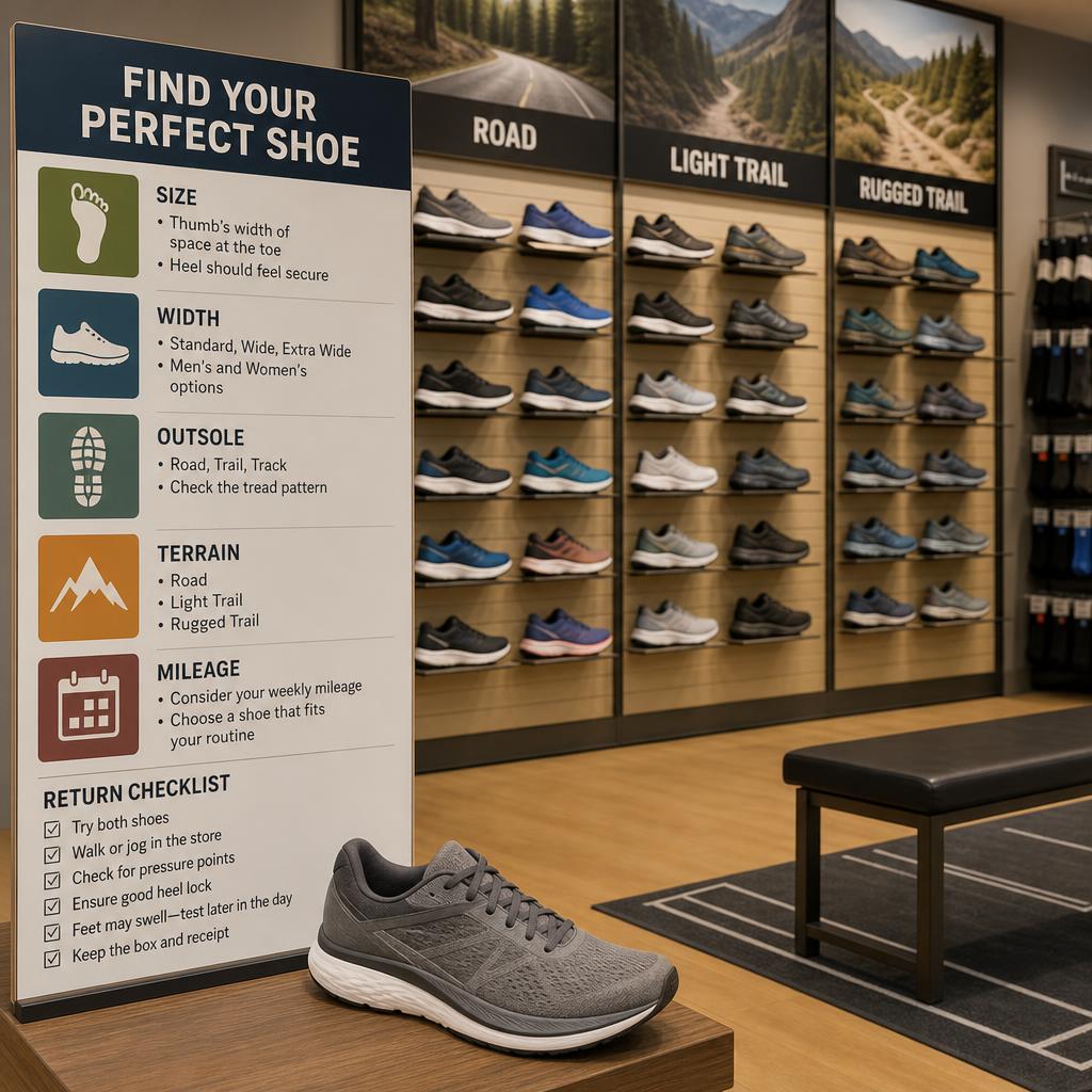 Original photographic Miles District US editorial for US running shoes and sports gear storefront