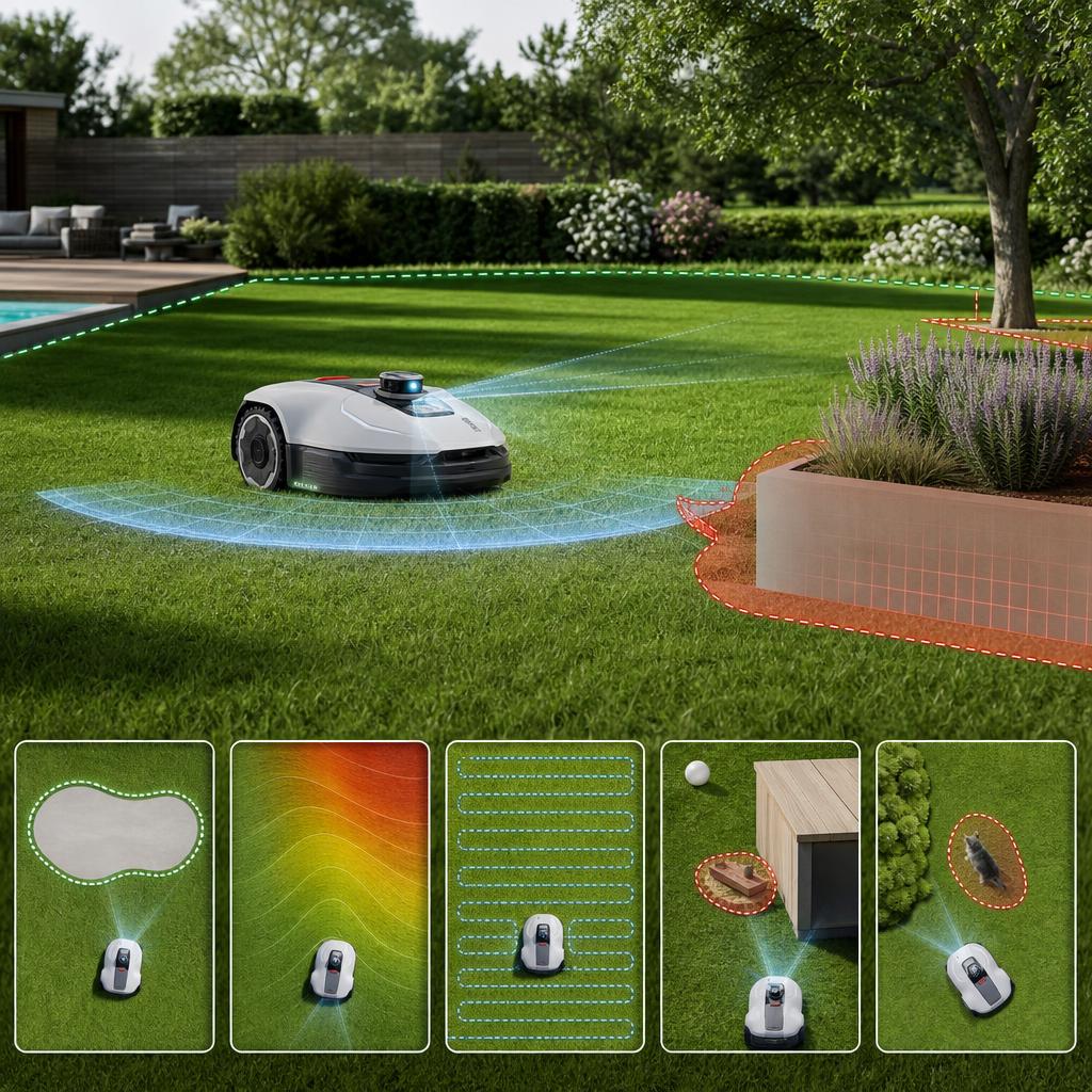 Original ANTHBOT DE editorial for wire-free robotic lawn mowers using LiDAR, RTK and vision navigation