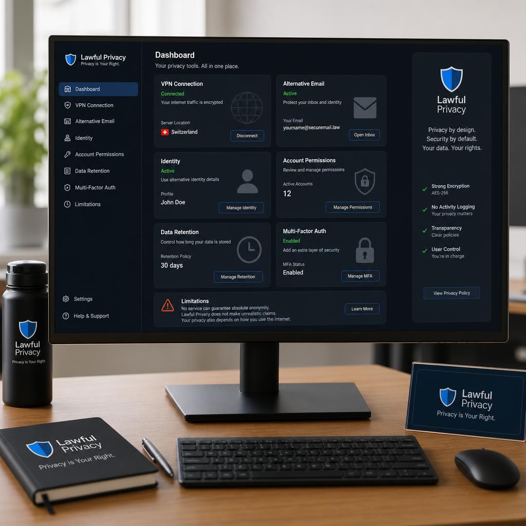 Original photographic Surfshark editorial for VPN, Alternative ID and consumer privacy software