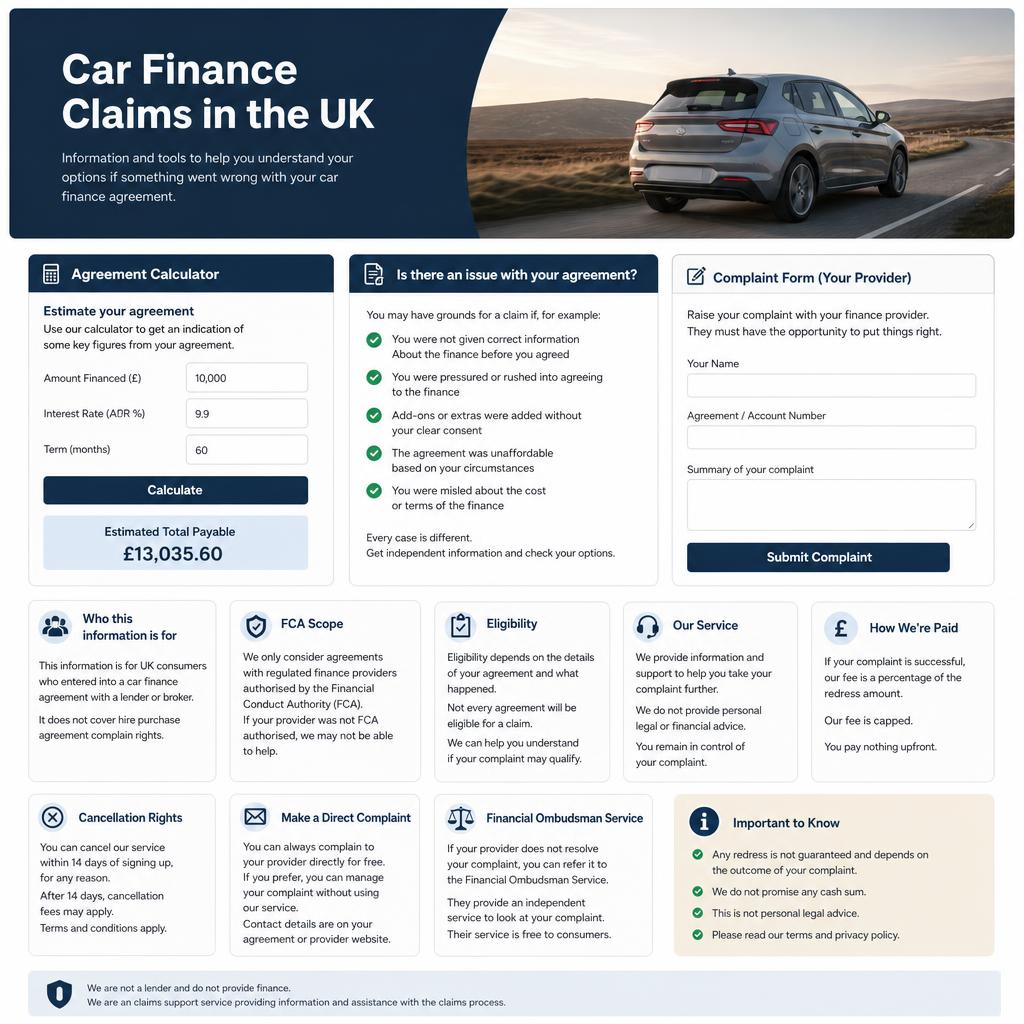 Original Mis-Sold Expert UK editorial for UK car-finance claims-management assessment service