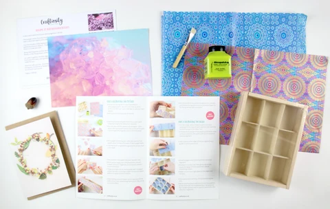 Craftiosity craft kit with materials for a new hobby