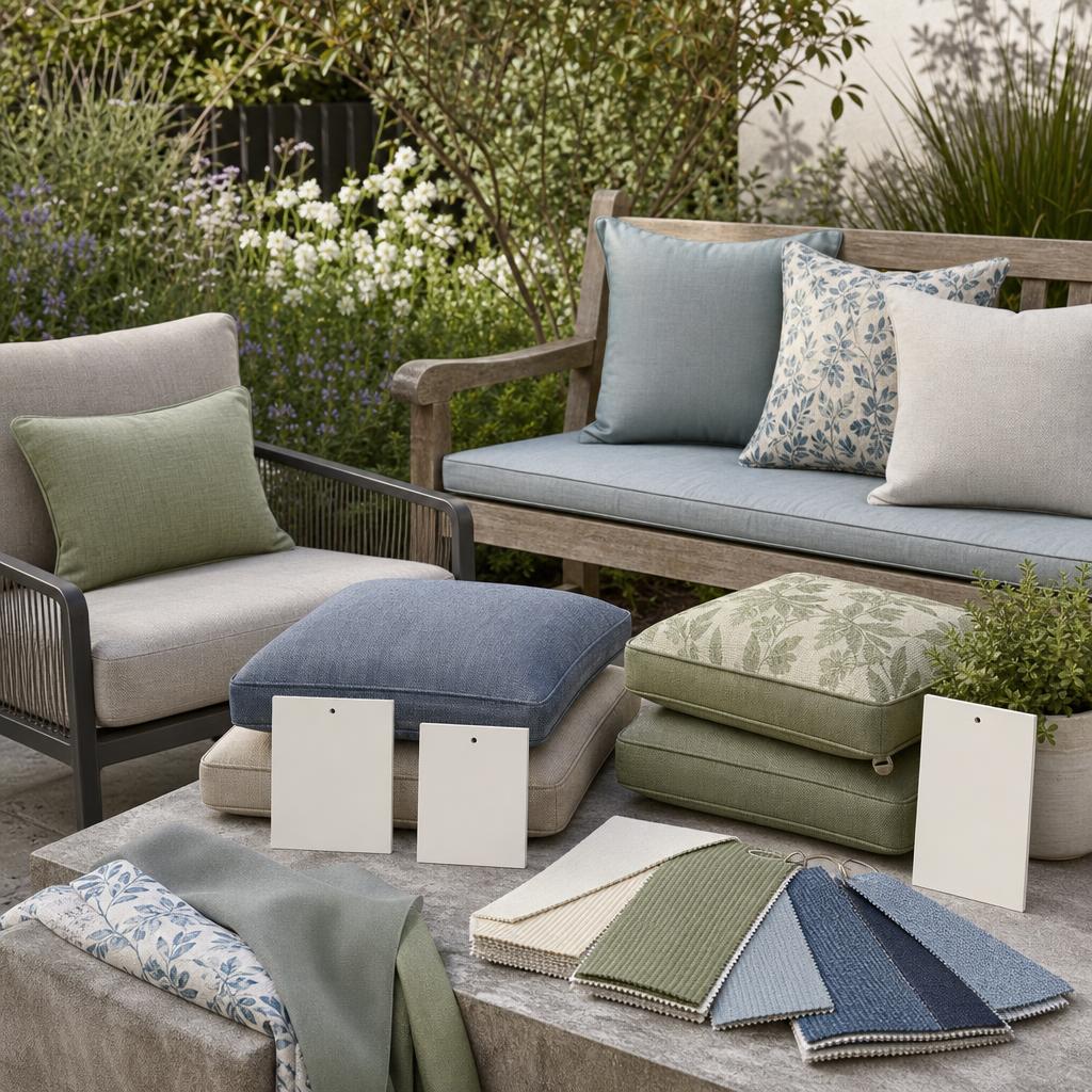 Original Gardenista editorial for outdoor cushions, furniture and garden furnishings