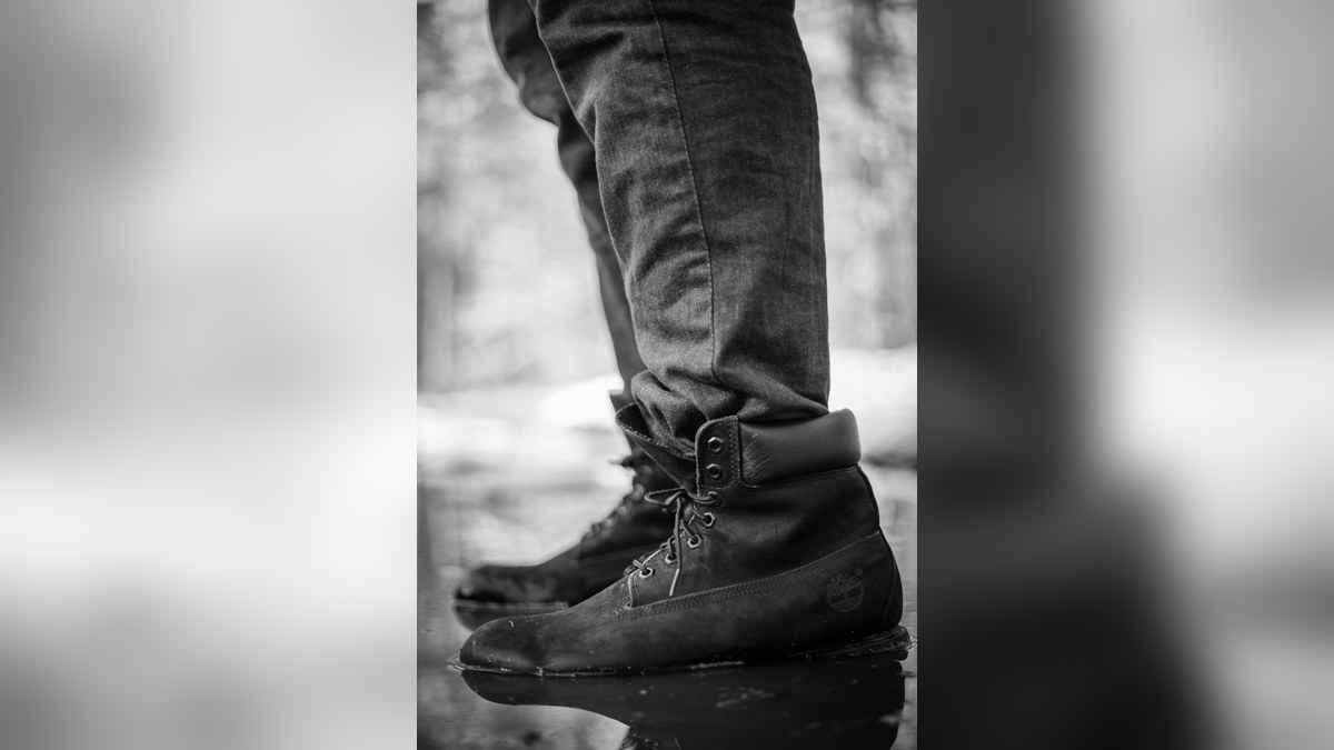 Illustrative stock photograph of work boots