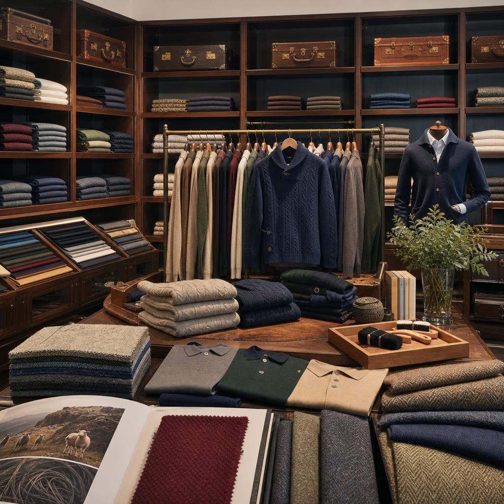 Original photographic John Smedley UK editorial for UK luxury knitwear and clothing