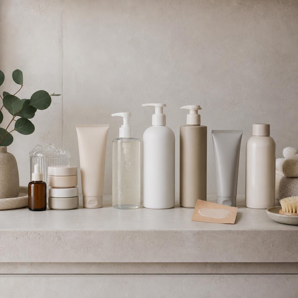 Original photographic grüum UK editorial for UK skincare, haircare and personal-care products