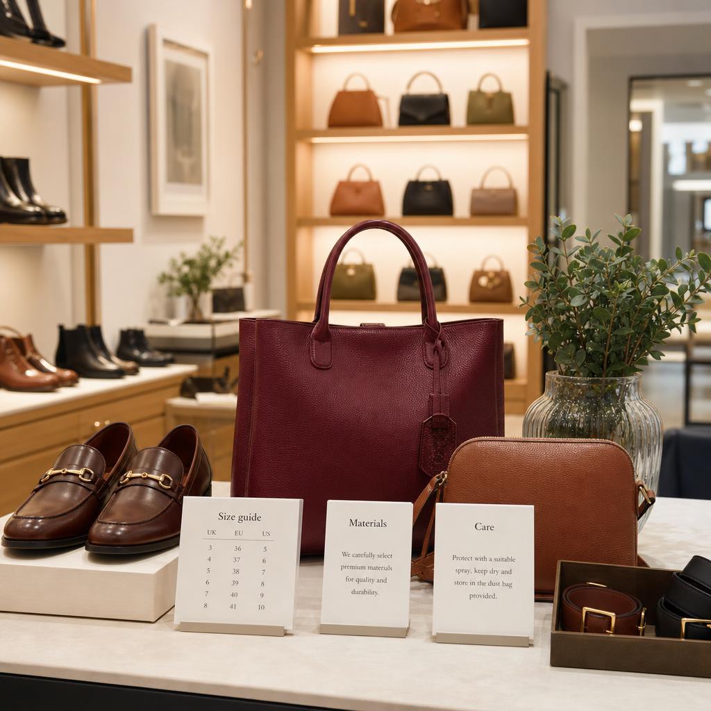 Original photographic Daniel Footwear UK editorial for UK designer footwear, bags and accessories storefront