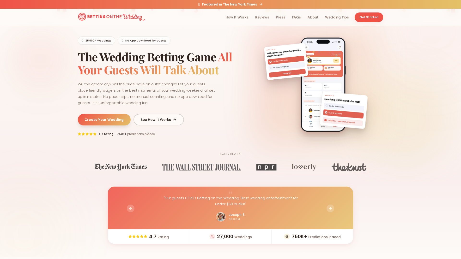A Wedding Game That Handles the Math, Not the Money