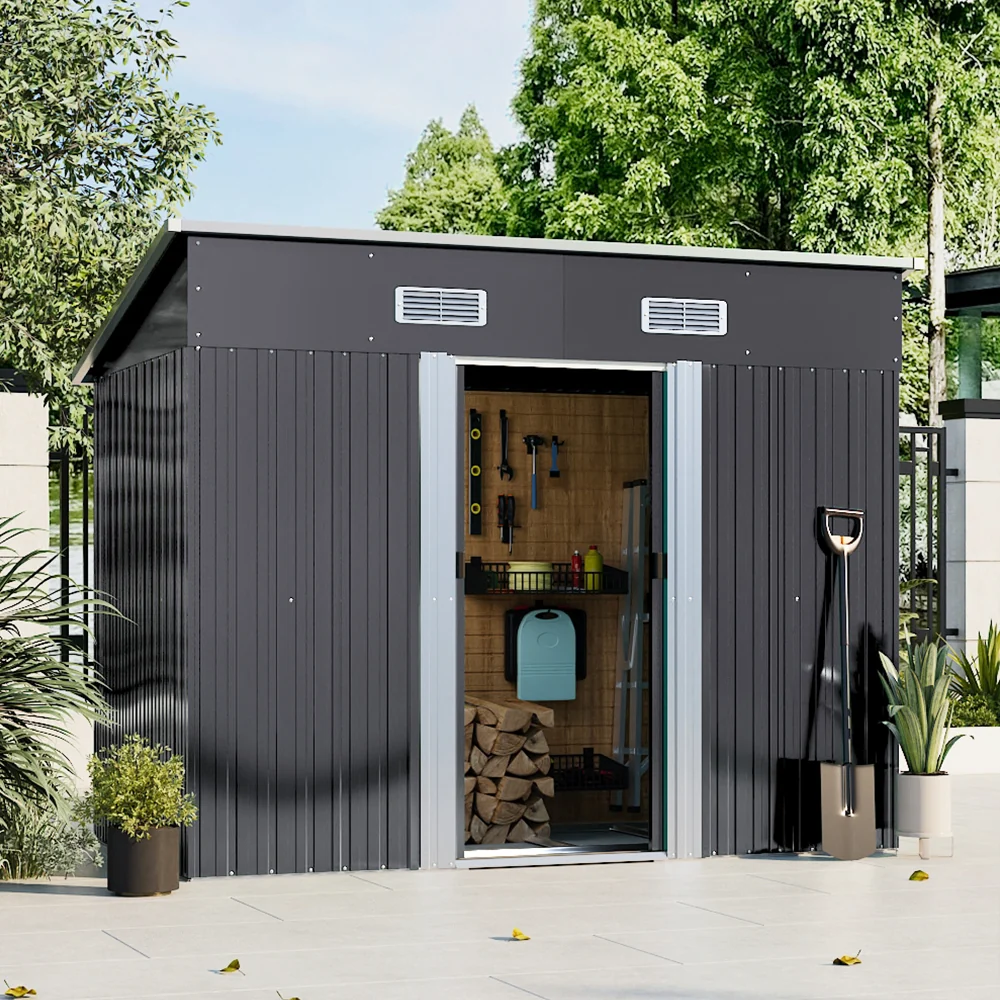 Garden Sanctuary metal storage shed