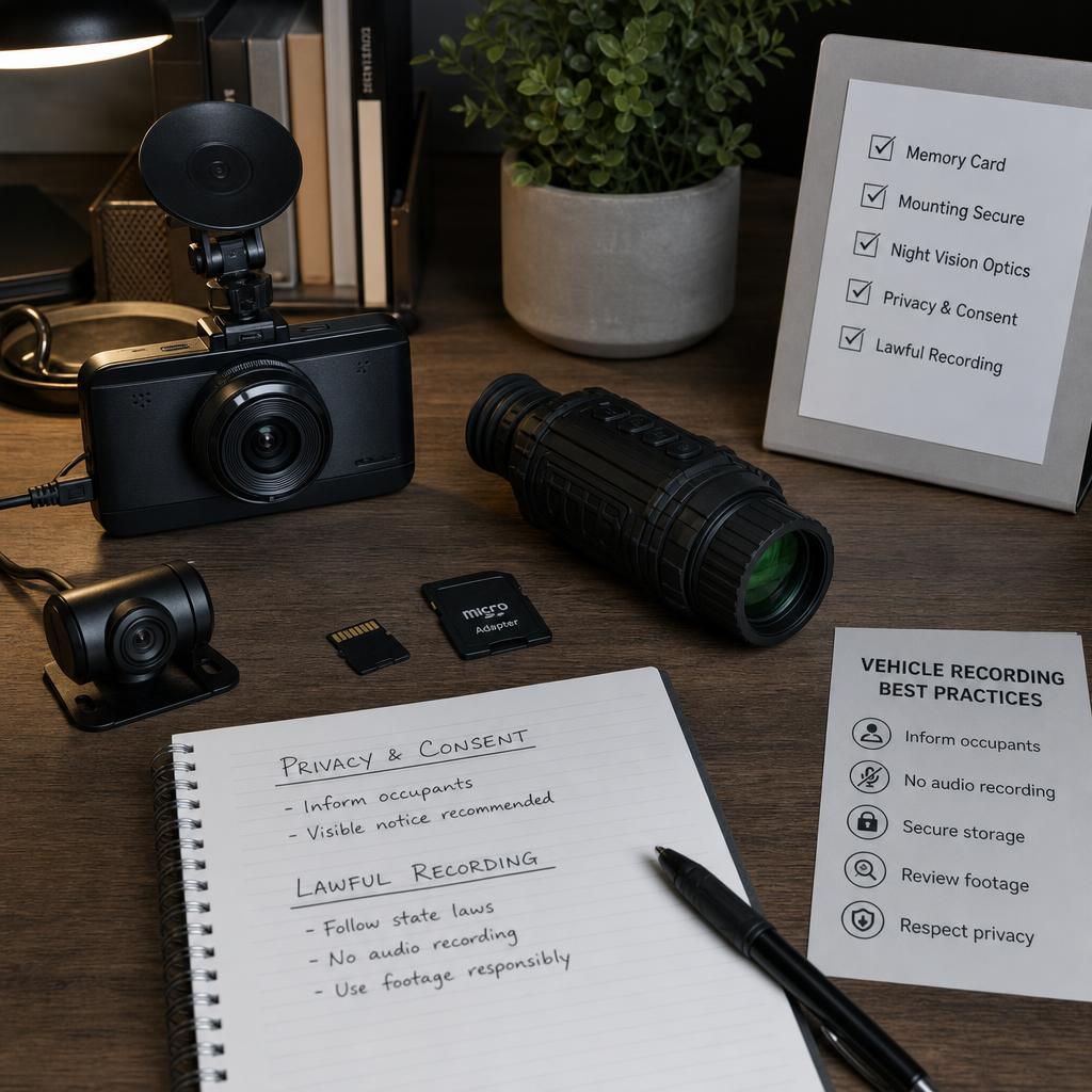 Original photographic Rexing US editorial for US dash cameras, night-vision optics and vehicle electronics