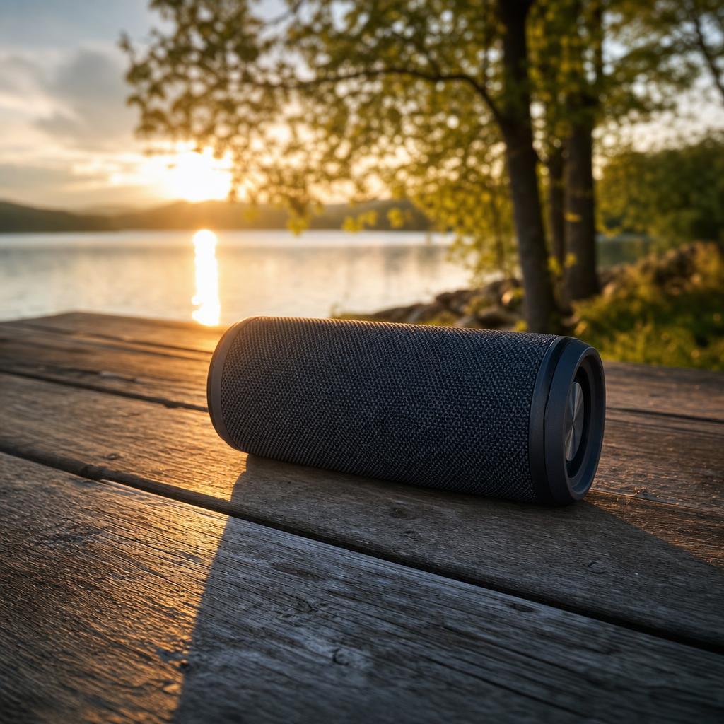 Original natural photographic Soundcore editorial for US Bluetooth speaker and consumer audio storefront