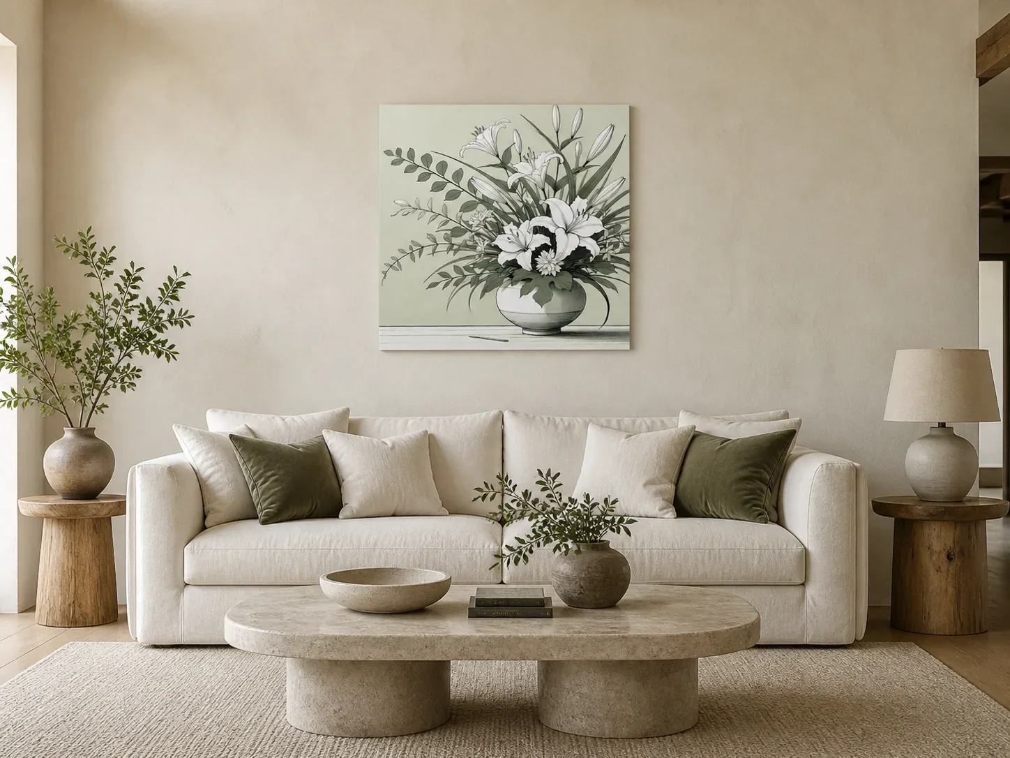 Home Art Haven wall art scaled above a sofa