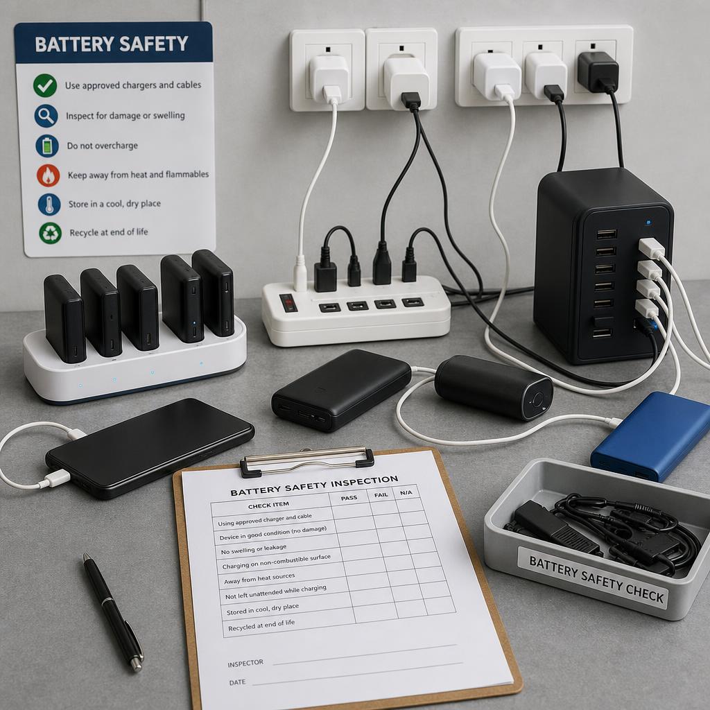 Original photographic RAVPower US editorial for US power banks, wall chargers, charging stations and power accessories
