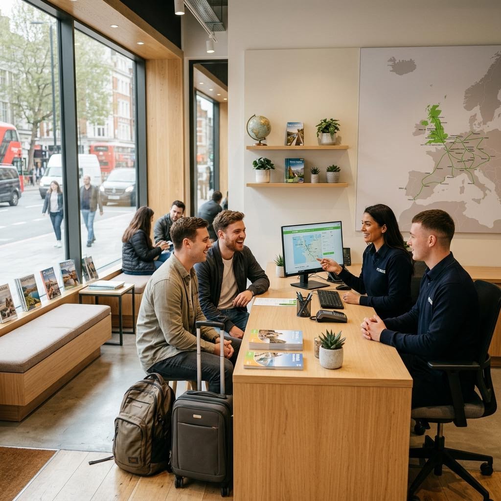 Original editorial image illustrating the Flixbus UK merchant category