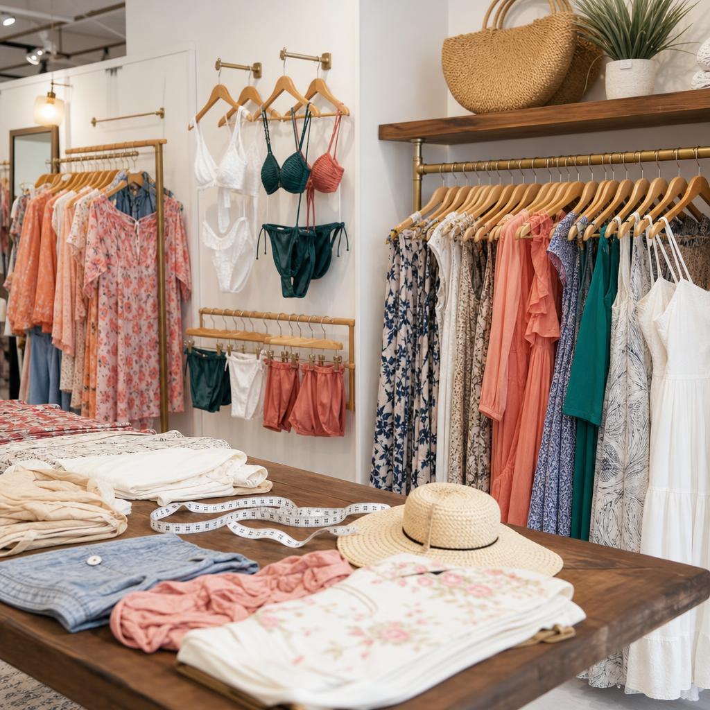 Original photographic Modlily US editorial for US women’s clothing and swimwear storefront
