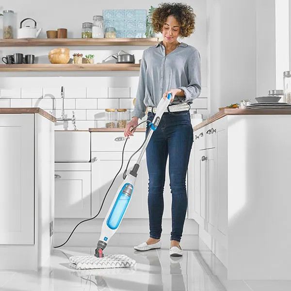 Shark steam mop cleaning a hard floor