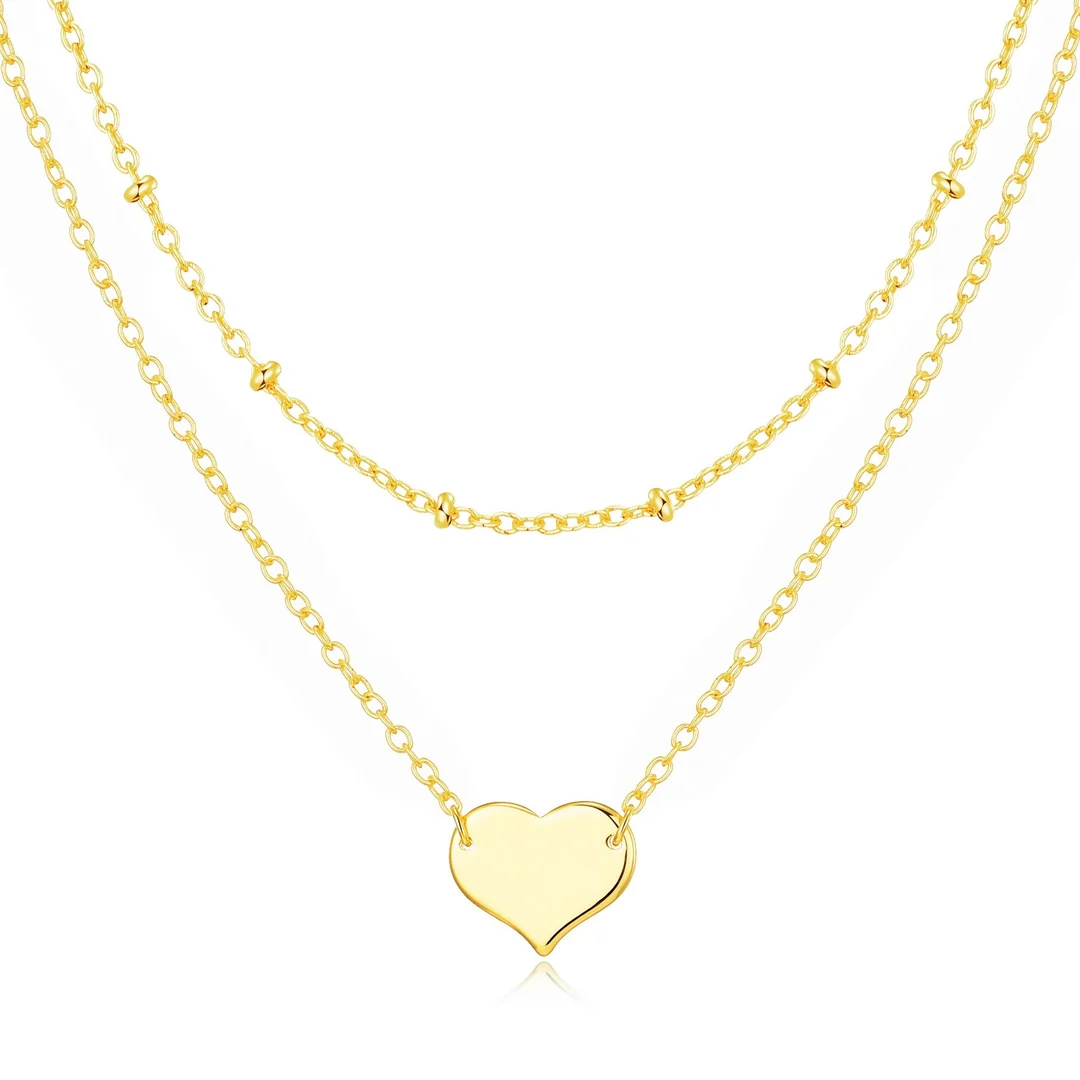 Philip Jones layered gold-plated necklace