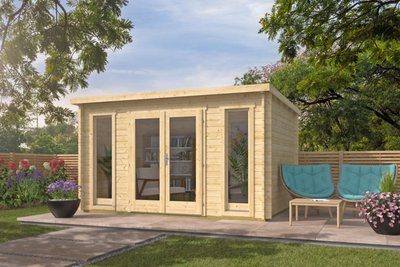 Tuin Maggie garden log cabin