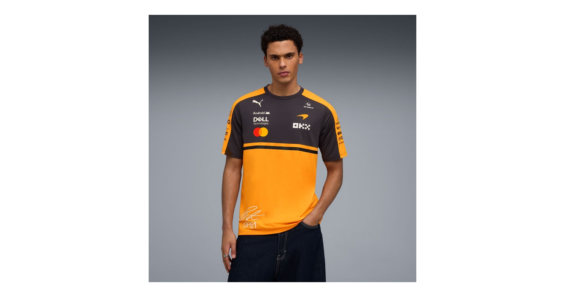 Orange Oscar Piastri McLaren F1 Team replica T-shirt
