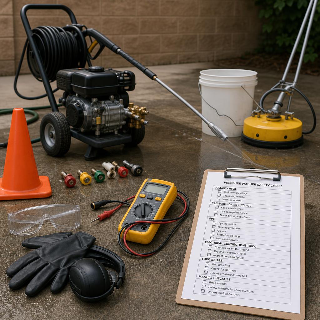 Original photographic Nilfisk editorial for pressure washers, vacuums and cleaning equipment manufacturer storefront