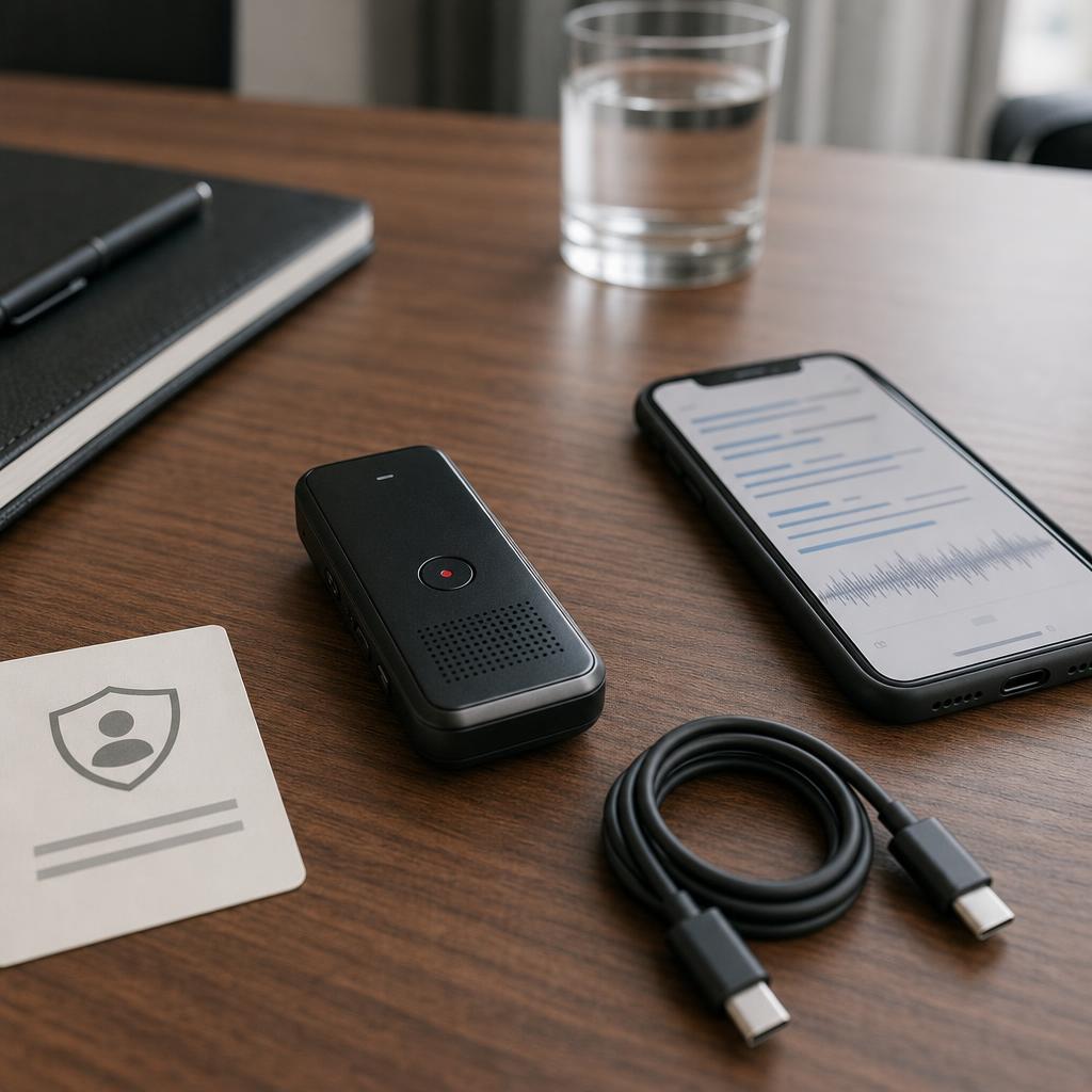 Original photographic Mobvoi TicNote Asia editorial for Mobvoi TicNote AI voice recorder, transcription and note-summary device