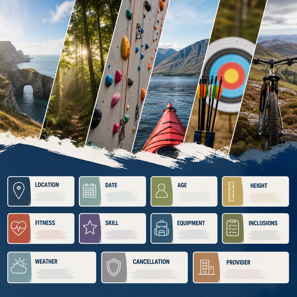 Original Into the Blue UK editorial for UK experience gifts and activity vouchers