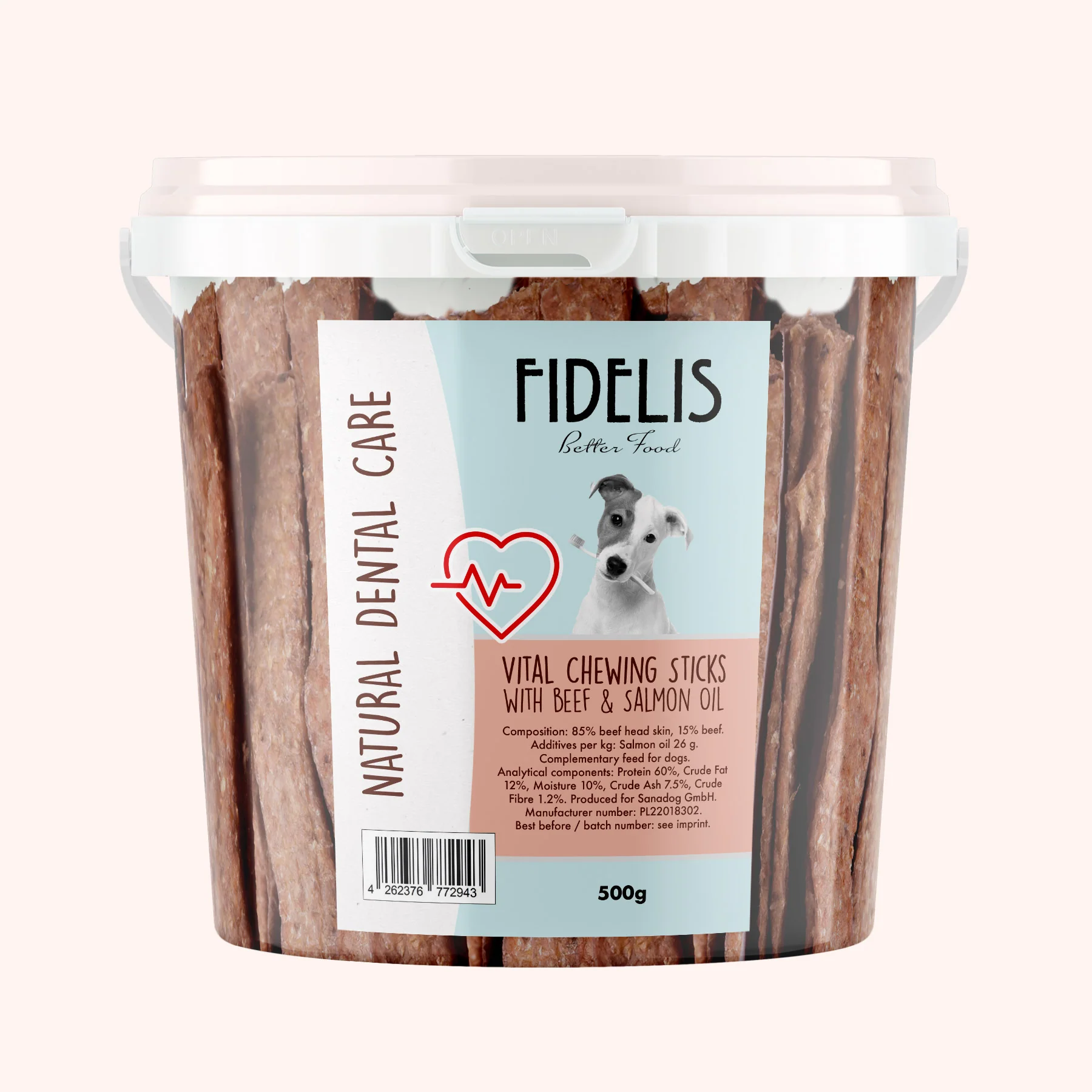 Fidelis UK natural beef dog chews