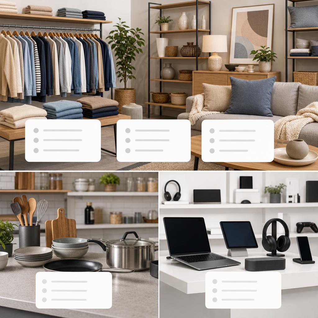 Original Lunzo AT editorial for Austrian multi-category marketplace including clothing, accessories, home and other ordinary goods