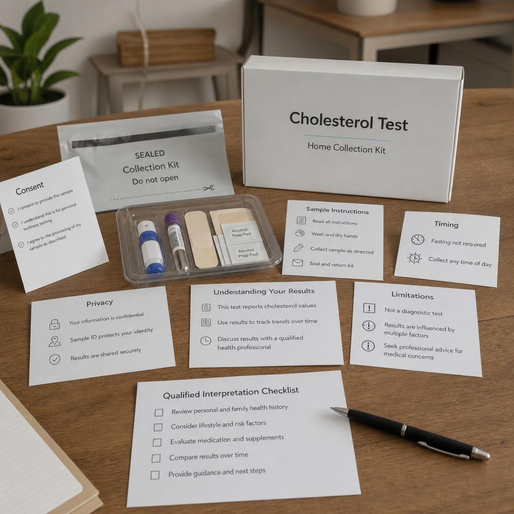 Original photographic empowerDX Cholesterol Test editorial for US at-home cholesterol laboratory test service