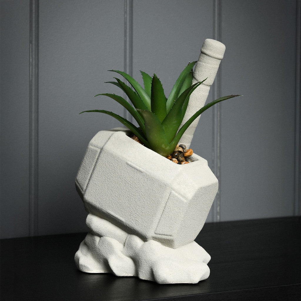 A Planter Shaped Like The Hammer Itself, Not A Generic Pot With A Sticker
