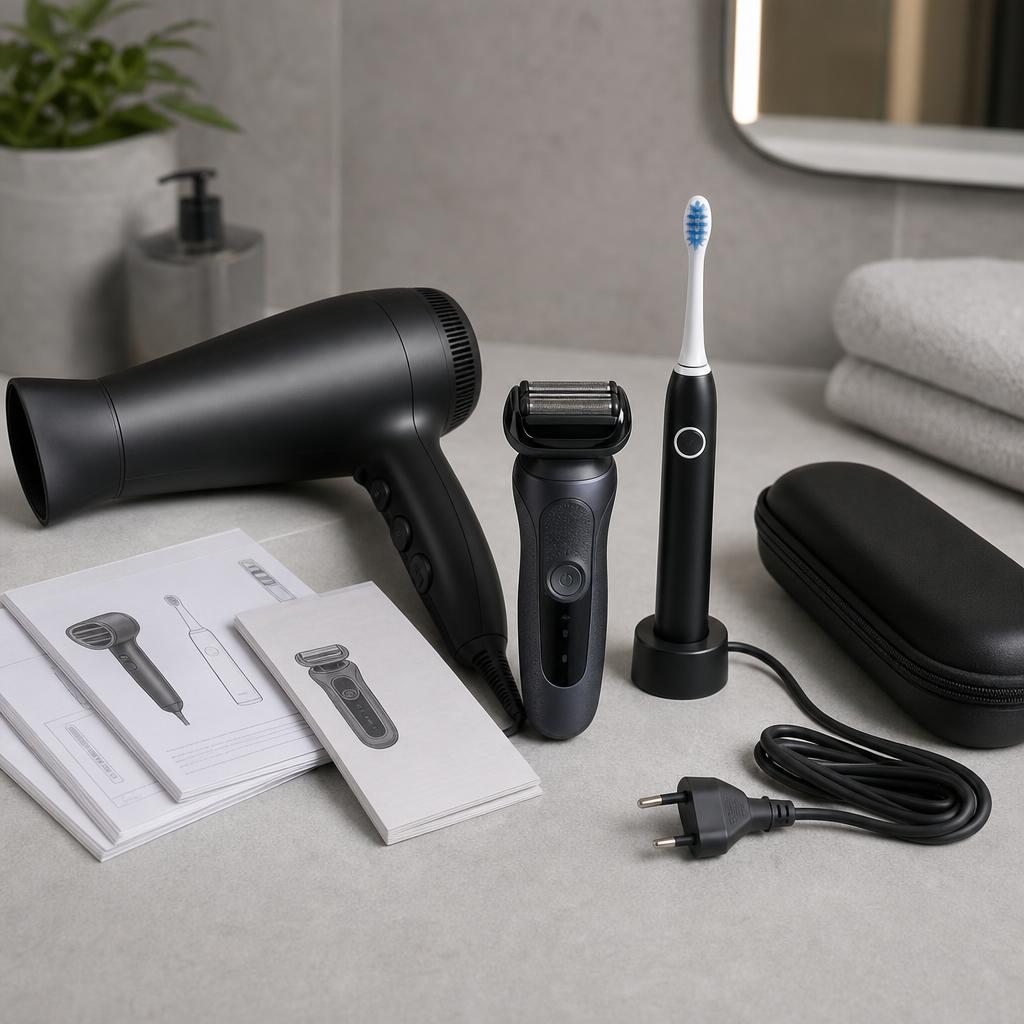 Original photographic Laifen EU editorial for European campaign for hair dryers, electric shavers and electric toothbrushes