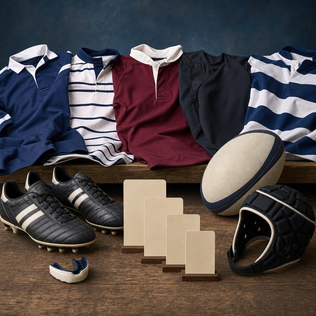 Original House of Rugby FR editorial for rugby shirts, boots, balls, protection and club merchandise for France
