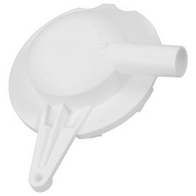 White AEG dishwasher top nozzle replacement part photographed on a white background