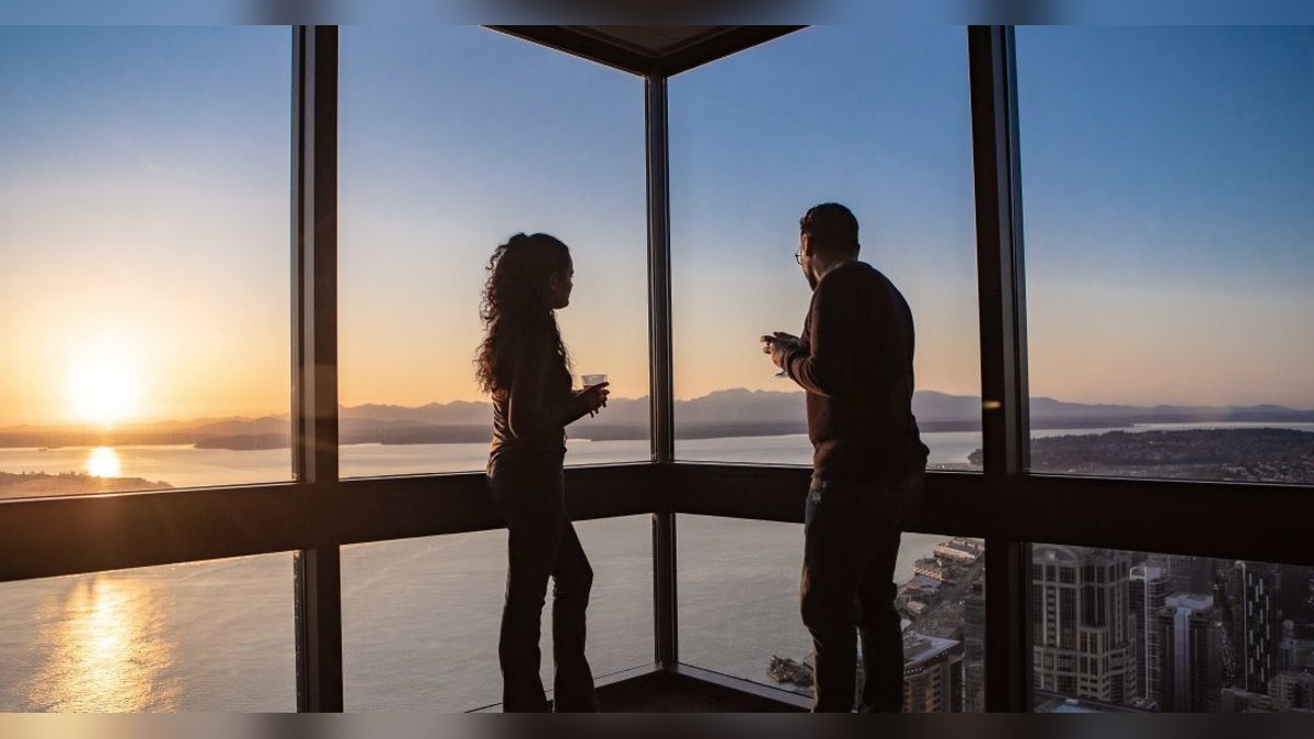 Seattle skyline from Sky View Observatory