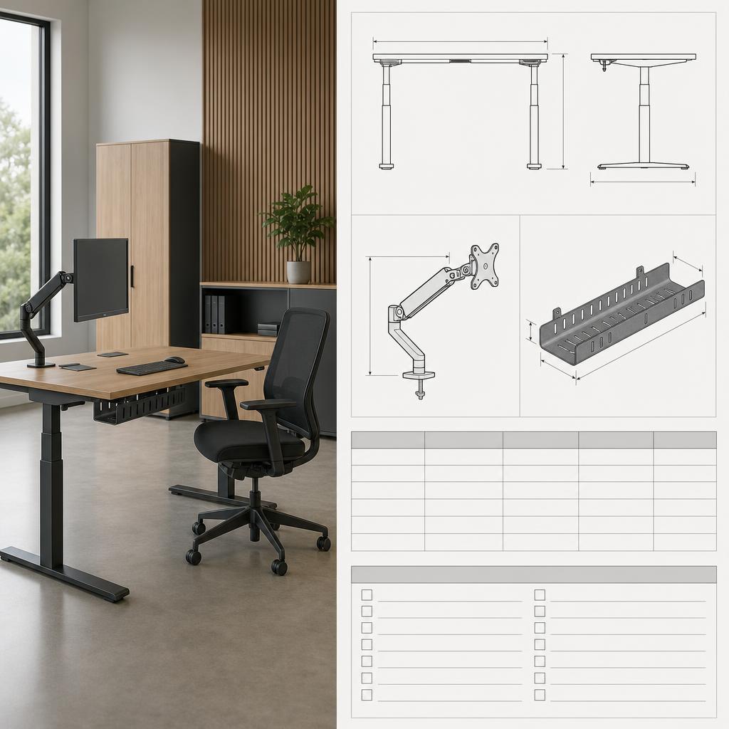 Original Desktronic DE editorial for height-adjustable desks, office chairs and workspace accessories for Germany