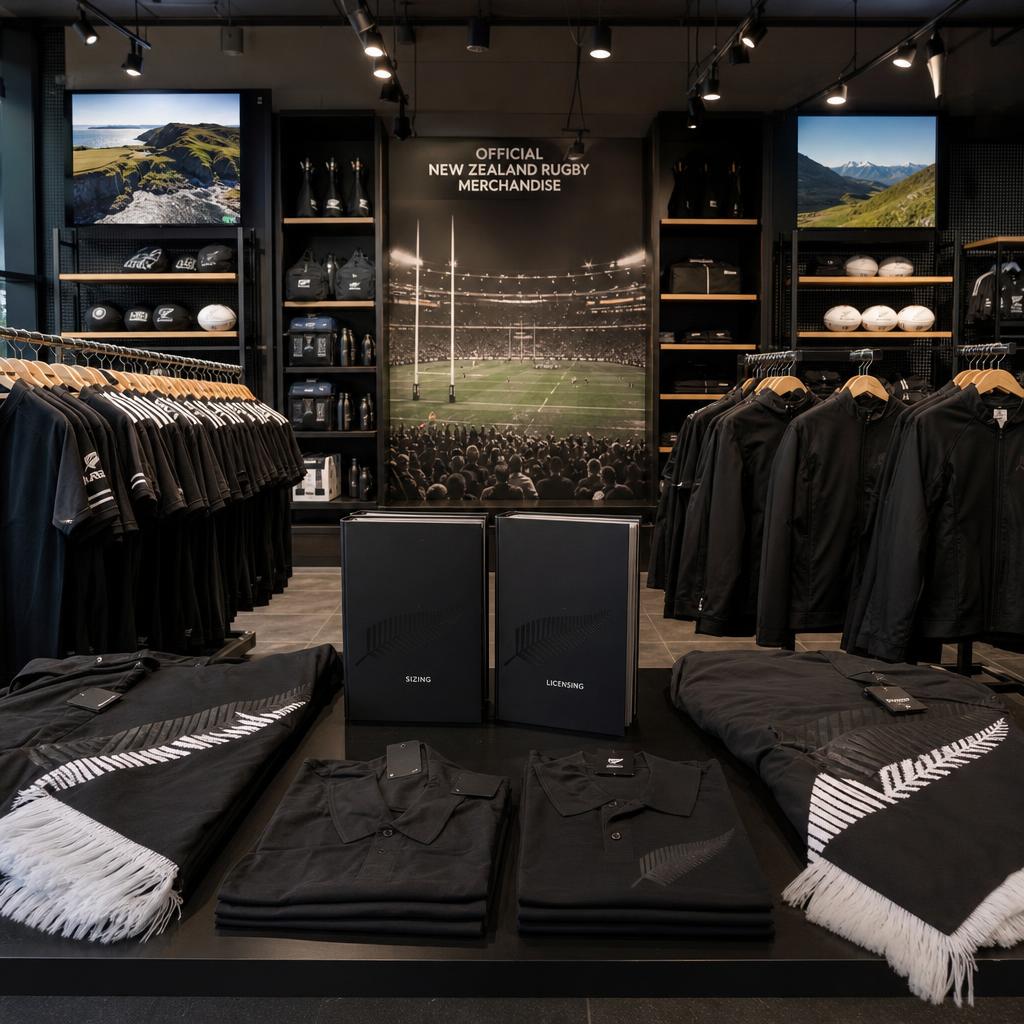 Original photographic All Blacks Shop Global editorial for official global New Zealand All Blacks rugby merchandise storefront
