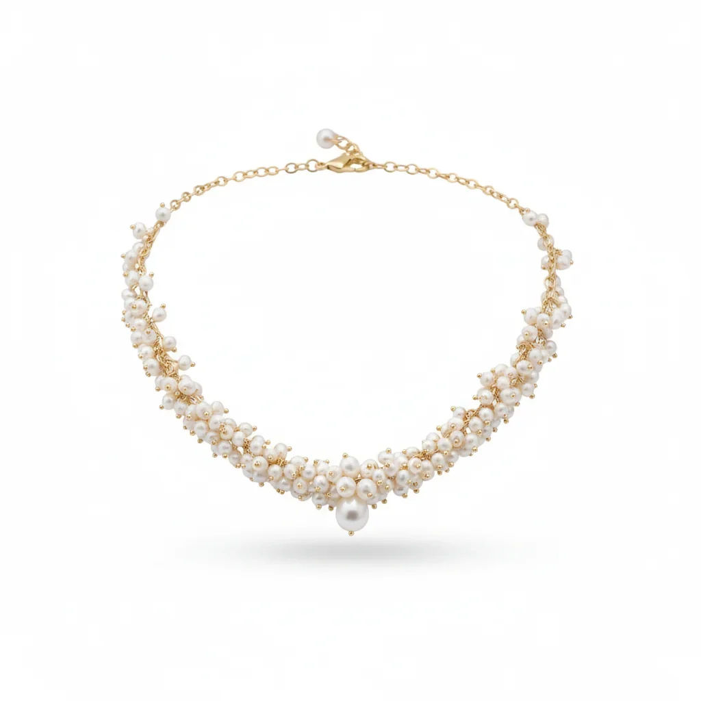 Angel Barocco necklace made with cultured freshwater pearls