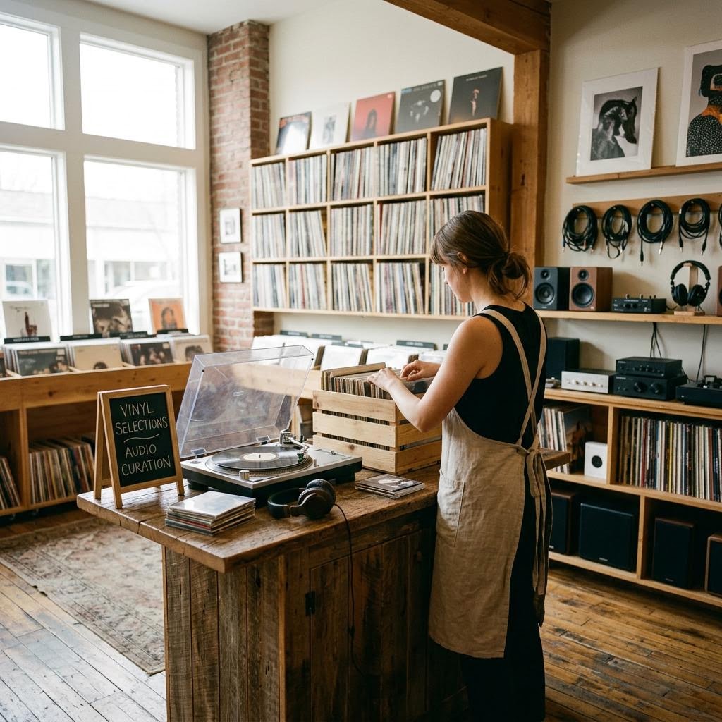 Original editorial image illustrating the Townsend Music merchant category