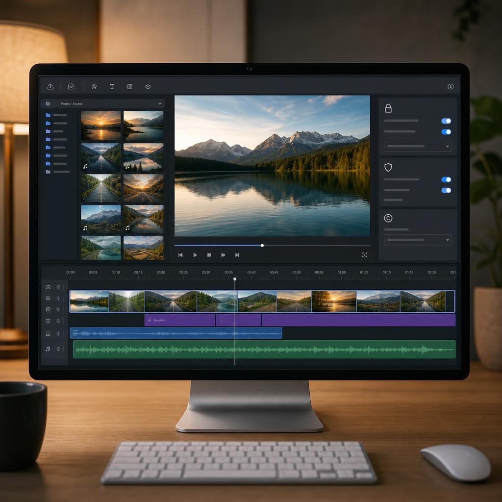 Original photographic InVideo editorial for AI-assisted online video generation and editing software