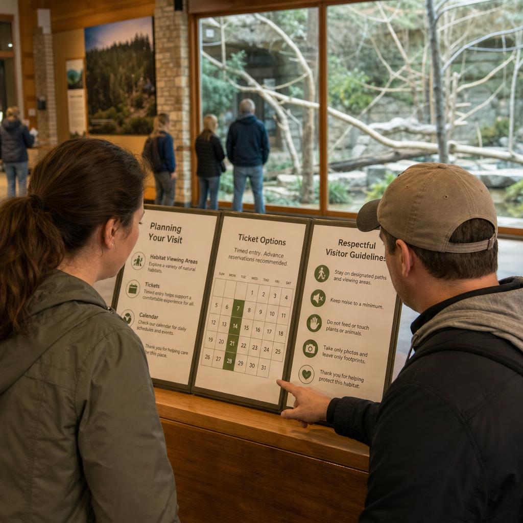 Original photographic visit-planning editorial for official indoor wildlife attraction in Sydney