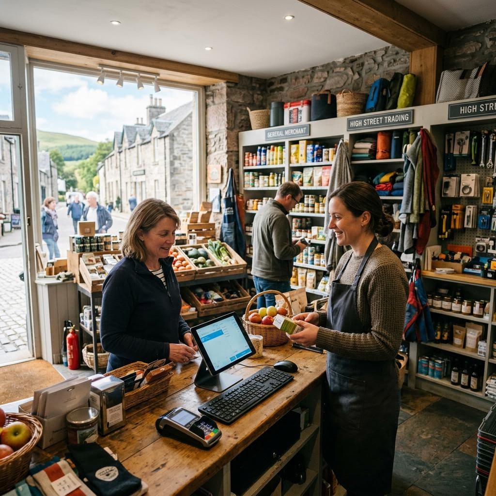 Original editorial image illustrating the Highland Broadband merchant category